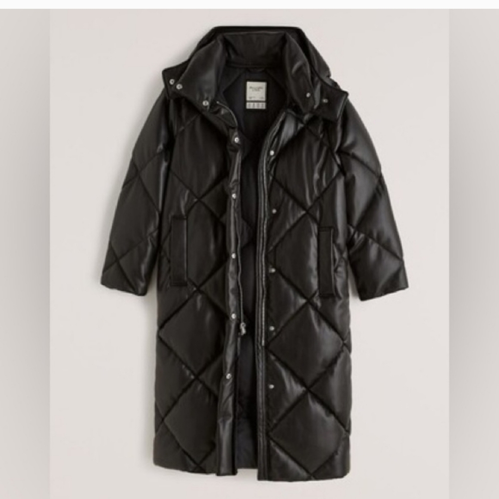 Abercrombie & Fitch vegan leather trench NWT